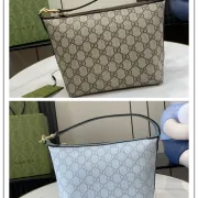 Gucci GG Supreme Canvas Handbags In Classic And Light Blue Patterns #A52613 Gucci GG Supreme Canvas Handbags In Classic And Light Blue Patterns #A52613