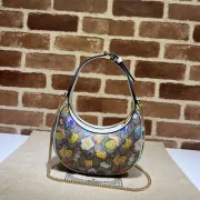 Gucci GG Canvas Hobo Bag With Colorful Cartoon Character Prints #A52728 Gucci GG Canvas Hobo Bag With Colorful Cartoon Character Prints #A52728