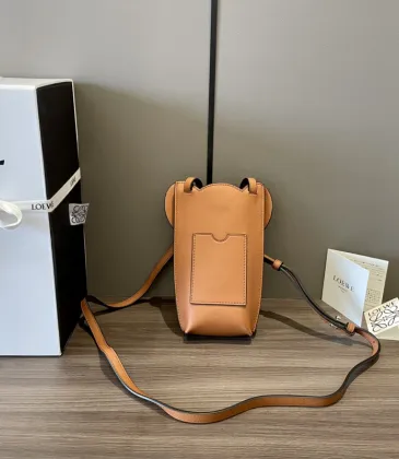 LOEWE Chic Orange Leather Crossbody Phone Bag with Minimalist Design size:19×8×4cm #A54101 LOEWE Chic Orange Leather Crossbody Phone Bag with Minimalist Design size:19×8×4cm #A54101