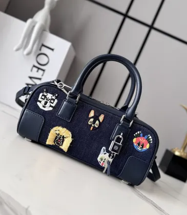 Loewe Amazona 23 Cropped Leather Bowling Bag 23x10x11CM #A63854 Loewe Amazona 23 Cropped Leather Bowling Bag 23x10x11CM #A63854