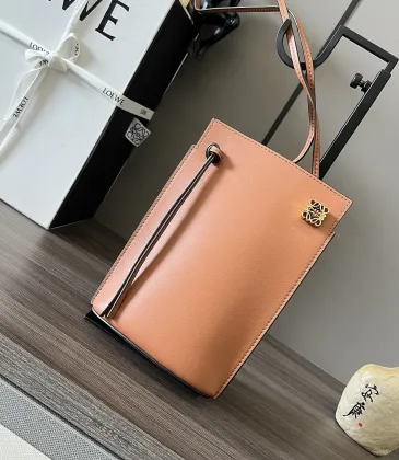 Loewe Anagram Calfskin Crossbody Bucket Bag 21×15×5cm #A65009 Loewe Anagram Calfskin Crossbody Bucket Bag 21×15×5cm #A65009