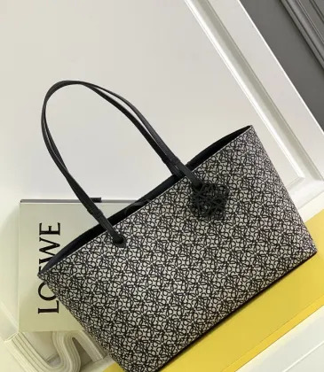Loewe Large East West Tote Bag in Anagram Jacquard & Leather, 37 x 16 x 25 cm #A63231 Loewe Large East West Tote Bag in Anagram Jacquard & Leather, 37 x 16 x 25 cm #A63231