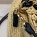 Loewe Medium Ola Raffia &amp; Leather Shoulder Bag, 26 x 13 x 18 cm #A63229