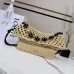 Loewe Medium Ola Raffia &amp; Leather Shoulder Bag, 26 x 13 x 18 cm #A63229
