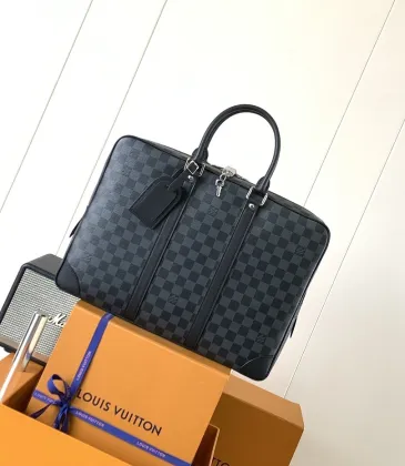 LV N41125 Porte-Documents Voyage Monogram Macassar Business Briefcase Handbag #B67277