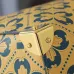 2026 Yellow Clover Pattern Blue Accents  Luxury Leather Stylish Travel  bag #A60318