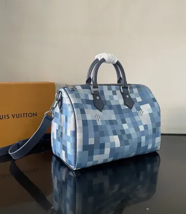 LV Speedy 30 Damoflage Print Canvas Handbag with Strap 34×22×19cm #A65043 LV Speedy 30 Damoflage Print Canvas Handbag with Strap 34×22×19cm #A65043