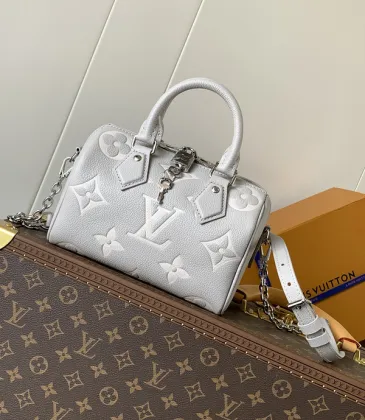 Louis Vuitton Embossed Monogram Speedy Bag With Chain And Strap #A51593 Louis Vuitton Embossed Monogram Speedy Bag With Chain And Strap #A51593