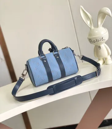 Louis Vuitton Denim - Effect Monogram Speedy Bandoulière In Light Blue #A51006 Louis Vuitton Denim - Effect Monogram Speedy Bandoulière In Light Blue #A51006