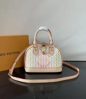 Louis Vuitton M28672 Stamp Limited Alma BB Printed Canvas Dome Top Handle Crossbody Bag #A65984 Louis Vuitton M28672 Stamp Limited Alma BB Printed Canvas Dome Top Handle Crossbody Bag #A65984