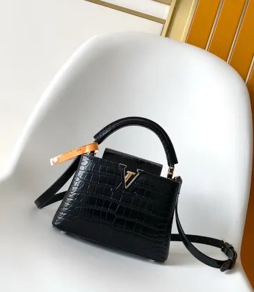 Louis Vuitton N96963 Capucines BB Croc Embossed Taurillon Leather Top Handle Crossbody Bag #A65974 Louis Vuitton N96963 Capucines BB Croc Embossed Taurillon Leather Top Handle Crossbody Bag #A65974