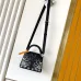Louis Vuitton Women's Black Grained Leather Handbag with Crystal Embellishments &amp; Signature LV Logo M25934 #A57318