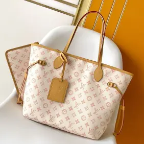 LV White Gradient Neverfull MM Tote M27521 L30xH28xD14cm #A67217