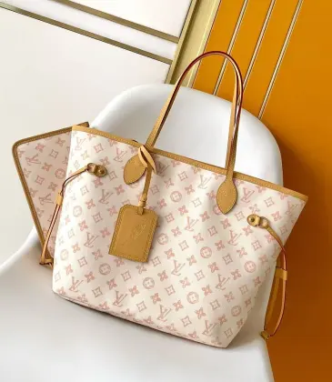 LV White Gradient Neverfull MM Tote M27521 L30xH28xD14cm #A67217