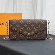 Louis Vuitton Félicie pochette Monogram Leather bag AAA Quality #A28677 Louis Vuitton Félicie pochette Monogram Leather bag AAA Quality #A28677