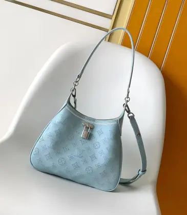 Louis Vuitton M28779 All Around Mahina Perforated Leather Shoulder Bag LV Lock Hardware Handbag #A65983 Louis Vuitton M28779 All Around Mahina Perforated Leather Shoulder Bag LV Lock Hardware Handbag #A65983