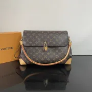 Louis Vuitton Monogram Canvas Handbag With Lock Detail And Classic Design #A51649 Louis Vuitton Monogram Canvas Handbag With Lock Detail And Classic Design #A51649