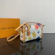 Louis Vuitton Trunk Bag With Colorful Patches And Classic Monogram Design #A50986 Louis Vuitton Trunk Bag With Colorful Patches And Classic Monogram Design #A50986