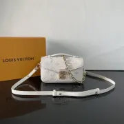 Louis Vuitton White Multicolor Monogram Crossbody Bag With Gold Lock And Chain Strap size:21×13×6cm #A54324 Louis Vuitton White Multicolor Monogram Crossbody Bag With Gold Lock And Chain Strap size:21×13×6cm #A54324