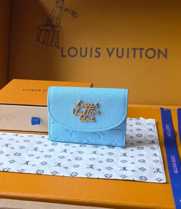 Louis Vuitton M27480 Rosali Sky Blue Empreinte Leather Snap Closure Coin Card Mini Wallet #A66006 Louis Vuitton M27480 Rosali Sky Blue Empreinte Leather Snap Closure Coin Card Mini Wallet #A66006