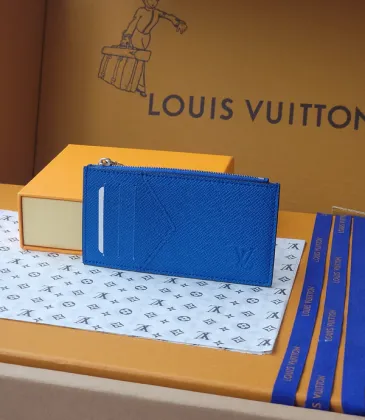Louis Vuitton Blue Epi Leather Card Holder With Zippered Design #A52601 Louis Vuitton Blue Epi Leather Card Holder With Zippered Design #A52601