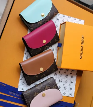 Louis Vuitton Monogram Canvas Compact Wallets With Colorful Leather Flaps #A52592 Louis Vuitton Monogram Canvas Compact Wallets With Colorful Leather Flaps #A52592