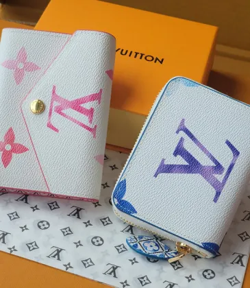 Louis Vuitton Monogram Colorful Compact Wallets In Pink And Purple Hues #A52603 Louis Vuitton Monogram Colorful Compact Wallets In Pink And Purple Hues #A52603