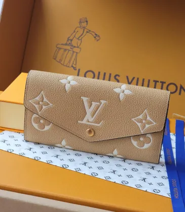 Louis Vuitton Beige Empreinte Leather Wallet With Signature Monogram And Envelope Design #A50902 Louis Vuitton Beige Empreinte Leather Wallet With Signature Monogram And Envelope Design #A50902