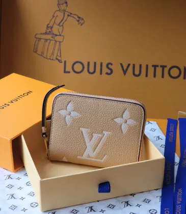 Louis Vuitton Beige Empreinte Leather Zippy Coin Purse With Signature Monogram #A50903 Louis Vuitton Beige Empreinte Leather Zippy Coin Purse With Signature Monogram #A50903
