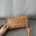 MCM Mini Crossbody Bag, Grid Pattern, Chain Strap, Style 65026 12.5 x 21.0 x 5.0cm #A61795