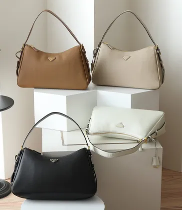 Prada Leather Shoulder Bags in Neutral Shades for Effortless Sophistication size:39×24×12cm #A53925 Prada Leather Shoulder Bags in Neutral Shades for Effortless Sophistication size:39×24×12cm #A53925