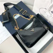 Prada AAA+ Black Gold shoulder bag Original Quality #A35852 Prada AAA+ Black Gold shoulder bag Original Quality #A35852
