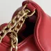 Prada Diagramme Shoulder Bag (3 Colors) – Red/White/Black Leather with Gold-Tone Chain Strap &amp; Branding #A59178