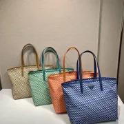 Prada Woven Tote Bags Collection in Vibrant Colors and Signature Design #A50983 Prada Woven Tote Bags Collection in Vibrant Colors and Signature Design #A50983