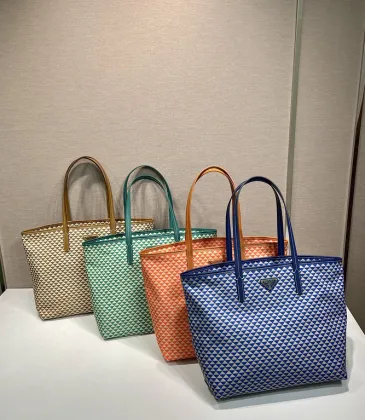 Prada Woven Tote Bags Collection in Vibrant Colors and Signature Design #A50983 Prada Woven Tote Bags Collection in Vibrant Colors and Signature Design #A50983