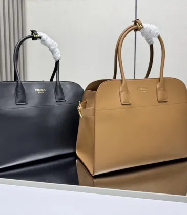 Prada Leather Handbag Collection In Classic Black And Tan Tones #A51642 Prada Leather Handbag Collection In Classic Black And Tan Tones #A51642