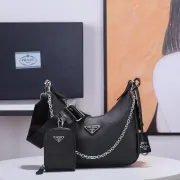 Prada Re-Edition Em Couro Saffiano AAA+ Original Quality Black #A35849 Prada Re-Edition Em Couro Saffiano AAA+ Original Quality Black #A35849