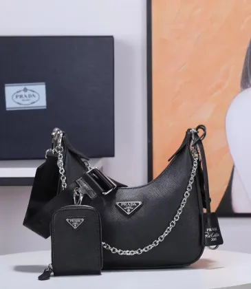 Prada Re-Edition Em Couro Saffiano AAA+ Original Quality Black #A35849 Prada Re-Edition Em Couro Saffiano AAA+ Original Quality Black #A35849