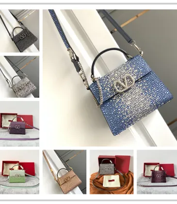Valentino 1996 VSling Mini Crystal Handbag VLogo Magnetic Closure Crossbody Bag #B67276 Valentino 1996 VSling Mini Crystal Handbag VLogo Magnetic Closure Crossbody Bag #B67276