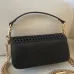 Valentino 6609 VLogo Woven Leather Shoulder Bag Detachable Chain Strap #B67274