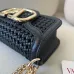 Valentino 6609 VLogo Woven Leather Shoulder Bag Detachable Chain Strap #B67274