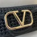 Valentino 6609 VLogo Woven Leather Shoulder Bag Detachable Chain Strap #B67274