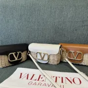 Valentino Garavani VLogo Signature Wicker - Leather Crossbody Bags in Assorted Colors size:21×10×6cm #A53898 Valentino Garavani VLogo Signature Wicker - Leather Crossbody Bags in Assorted Colors size:21×10×6cm #A53898