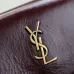 SAINT LAURENT Cassandra Envelope Clutch – Burgundy Smooth Leather with Gold YSL Logo (Detachable Chain Strap) #A58784