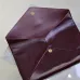 SAINT LAURENT Cassandra Envelope Clutch – Burgundy Smooth Leather with Gold YSL Logo (Detachable Chain Strap) #A58784
