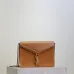 SAINT LAURENT Cassandra Envelope Crossbody Bag Set – Tan Leather-Suede &amp; Black Velvet with Gold YSL Logo (Detachable Chain Strap) #A58773