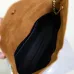 SAINT LAURENT Cassandra Large Envelope Shoulder Bag – Tan Suede with Gold YSL Logo (Detachable Chain Strap) #A58782