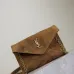 SAINT LAURENT Cassandre Envelope Chain Pouch – Camel Suede Leather with Gold YSL Logo #A58761