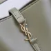 SAINT LAURENT Le 5 à 7 Small Bucket Bag – Olive Green Smooth Leather with Gold YSL Logo (Adjustable Crossbody Strap) #A58781