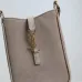 SAINT LAURENT Le 5 à 7 Small Bucket Bag – Taupe Suede Leather with Gold YSL Logo (Adjustable Crossbody Strap) #A58767